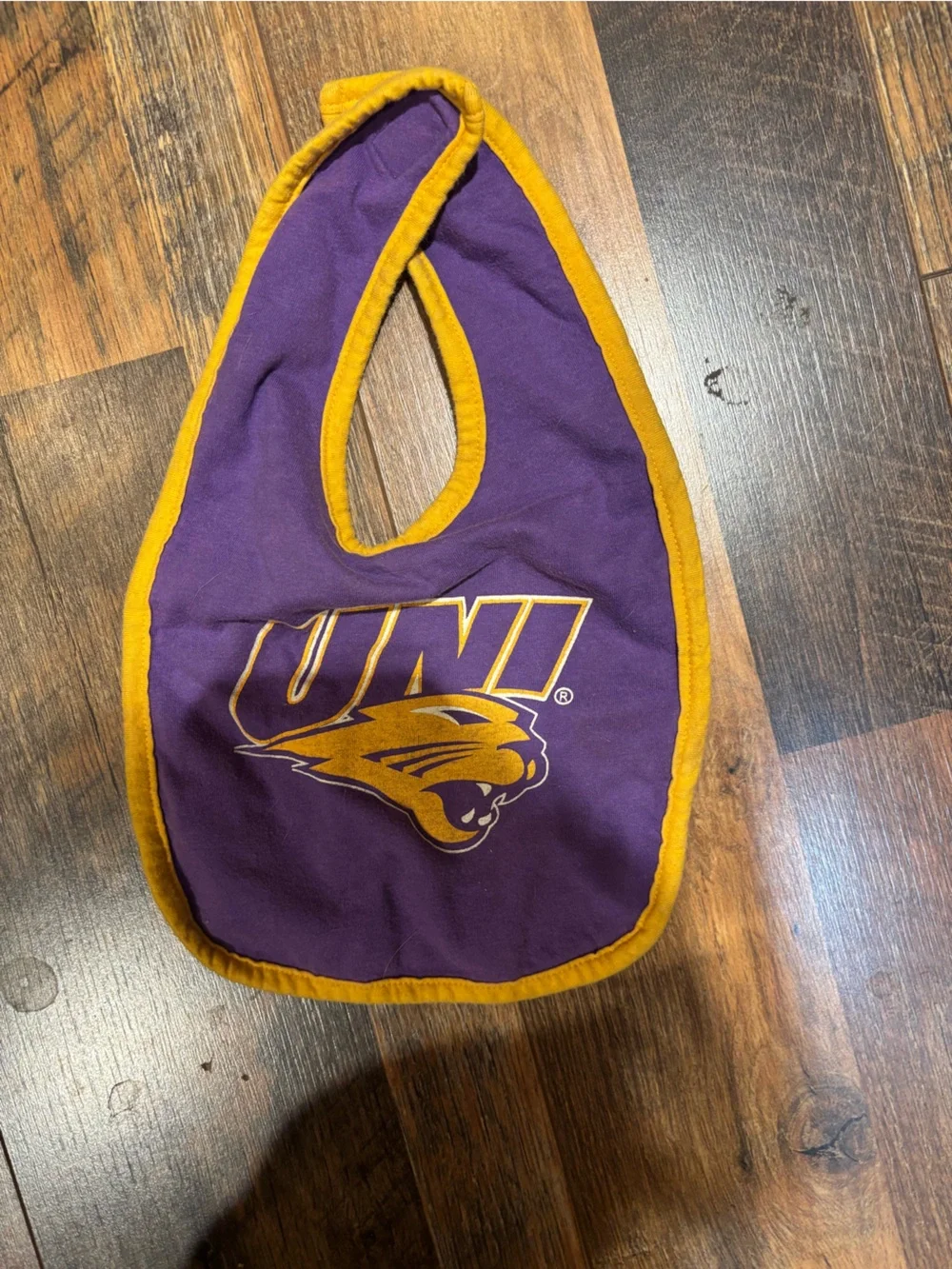 University of northern Iowa baby bib